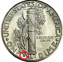 1917-Liberty-Dime-Mint-Mark
